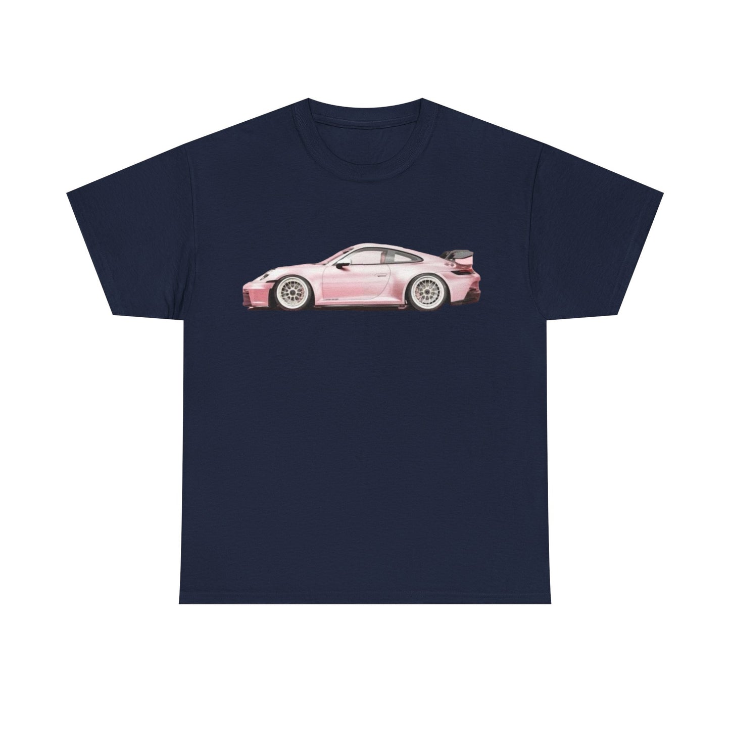 Pink Porsche graphic tee shirt