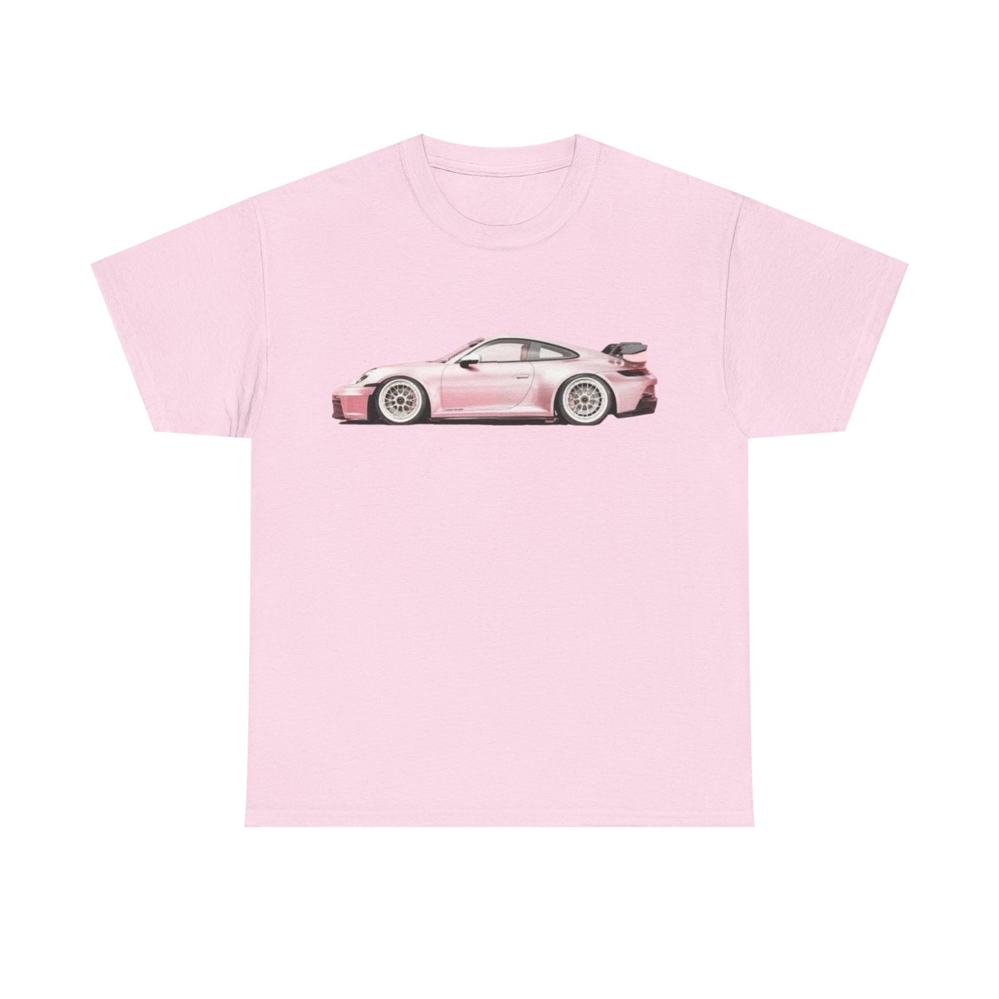 Pink Porsche graphic tee shirt