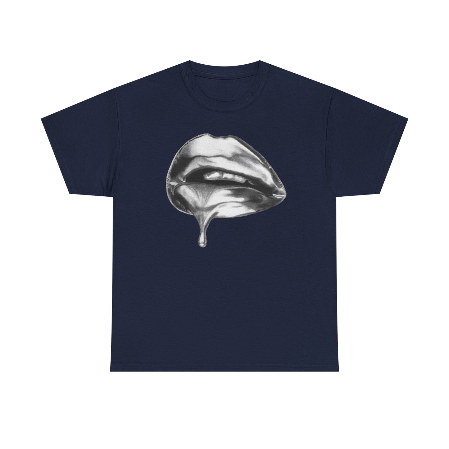 Silver Lips Graphic Tee Shirt