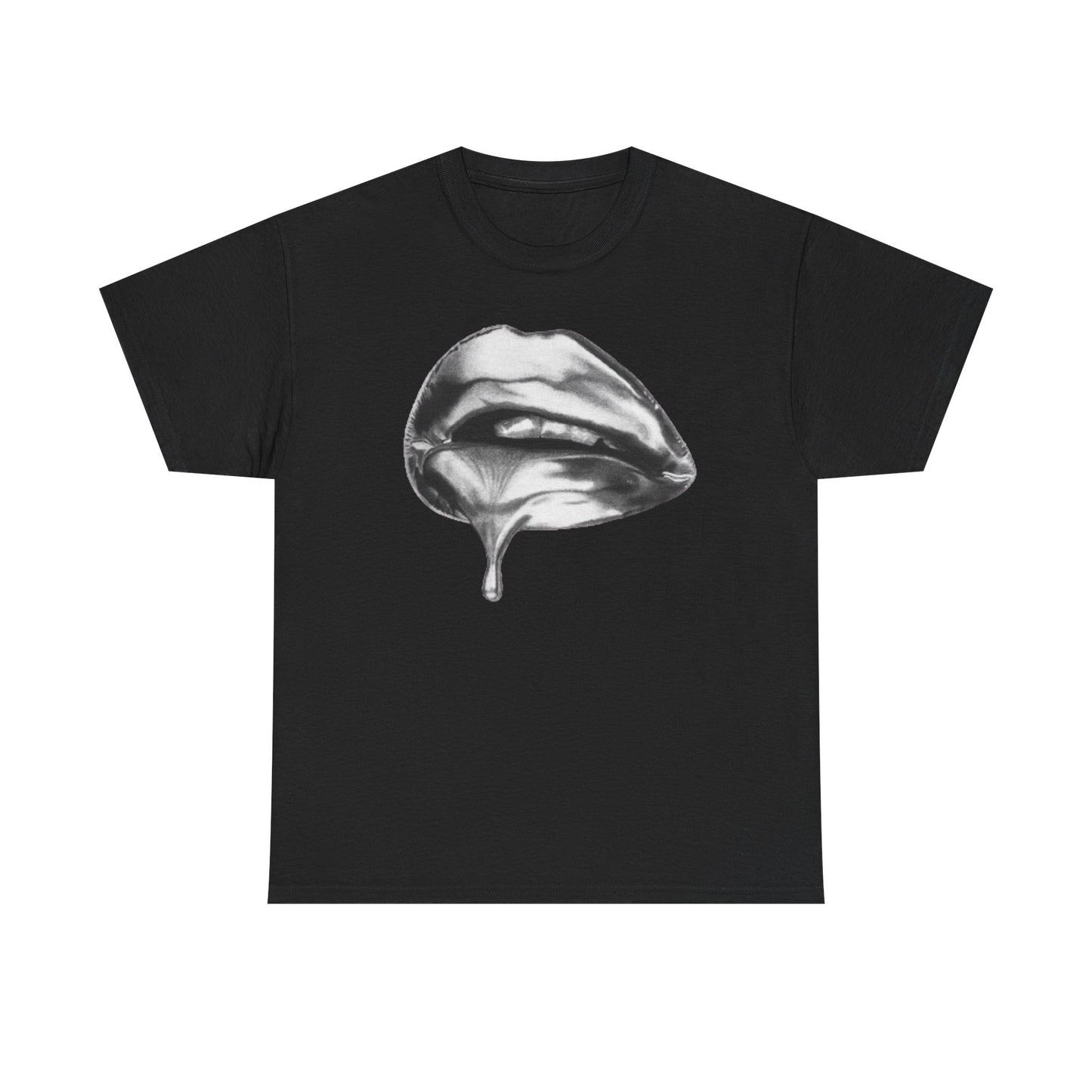 Silver Lips Graphic Tee Shirt