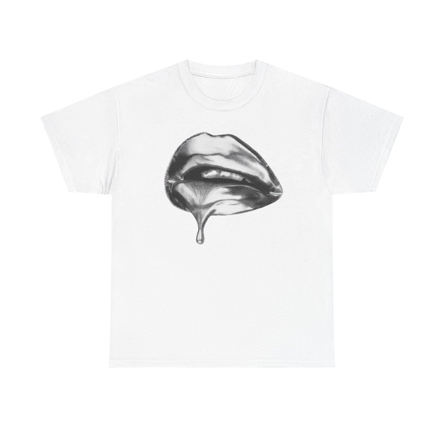 Silver Lips Graphic Tee Shirt