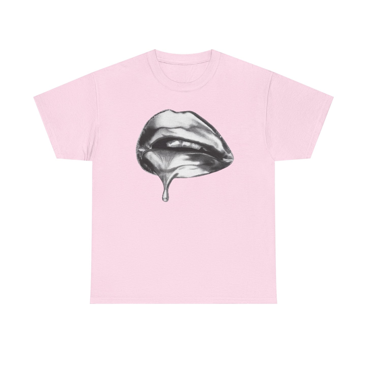 Silver Lips Graphic Tee Shirt